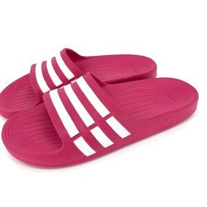 Adidas Adilette Slides Slip-on Youth Size 5 Pink White